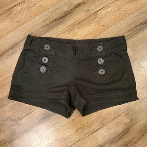 Express Black Shorts- Button Front
